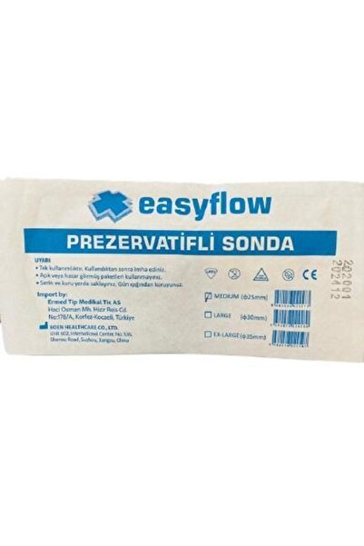 Easyflow Yapışkan Şeritli Prezervatif Sonda 50 Adet 25mm Medium