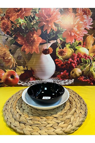 Arcopal Zelie Siyah&beyaz 12 Parça 6 Kişilik Yemek Takımı 20 Cm Çukur Yemek T...