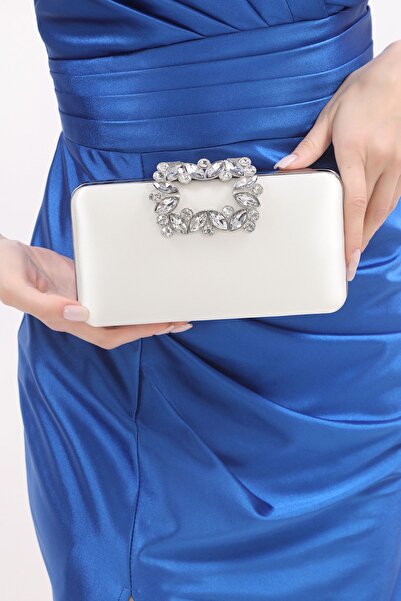 womenacs Βραδινό φόρεμα Portfolio Clutch Βραδινή τσάντα πορτφόλιο από πέτρινο μοτίβο λουλουδιού, σατέν ύφασμα, μαργαριτάρι