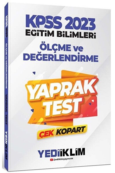 Yediiklim Yayınları 2023 Kpss Eğitim Bilimleri Ölçme Ve Değerlendirme Çek Kopart Yaprak Test