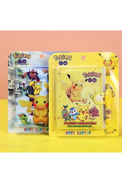 Şengül Ticaret Pokemon Ash Ketchum Squirtle Raticate Mini Notepad - 1 Pcs Pikachu Pencil