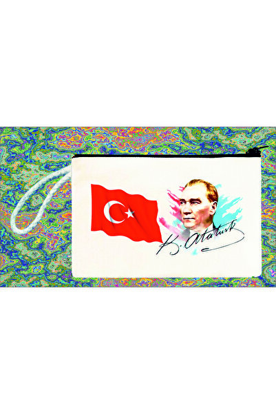 ATEKDER Atam Baskılı Ham Bez Cüzdan 18x12 Cm.