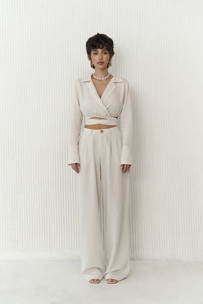 BOHEMAİ Beiges Crop-Hosen-Set - Estila