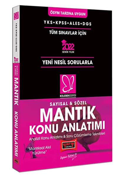 Yargı Yayınları 2022 Yks Kpss Ales Dgs Kelebek Serisi Sayısal Sözel Mantık Ko...