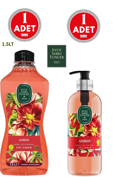 Eyüp Sabri Tuncer Liquid Soap Set Amber 500ml And 1500 ml