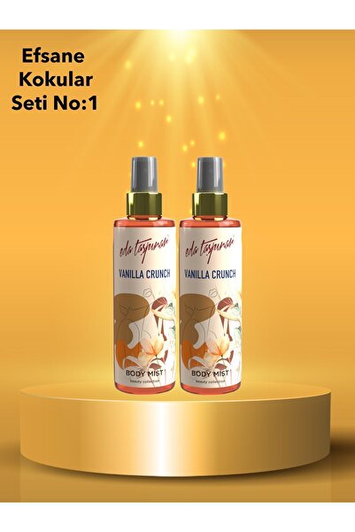 Eda Taşpınar Vanilla Crunch Vanilya Body Mist, Madagaskar’ın Eşsiz Kokusu, Baştan Çıkarıcı,2 Adet* 200 ml