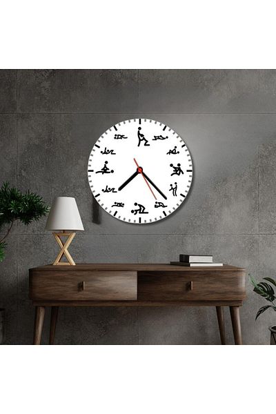 Hediye Vakti Kamasutra Wall Glass Clock