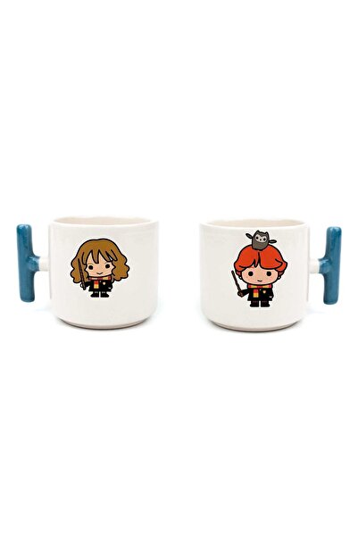 Hediye Galerisi مجموعة هاري بوتر رون وهيرموني للحب مكونة من قطعتين من الأكواب الزرقاء