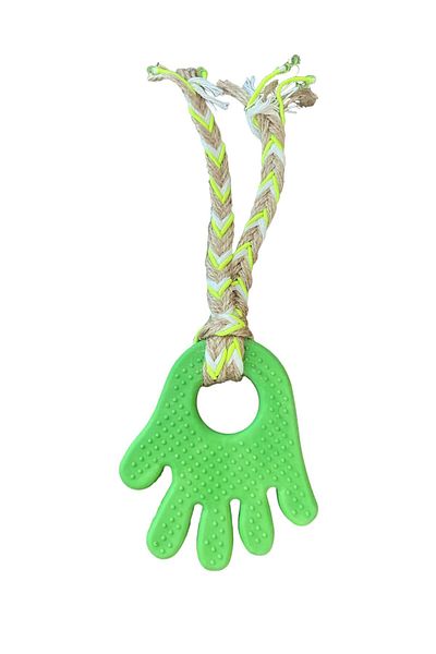 Buffer Interactive Dog Toy for 2 People - Handrope Hand Shaped and Plastic Hand Extension Play Rope