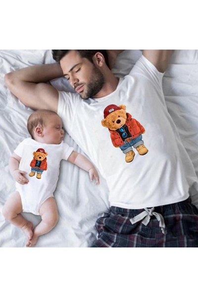 venüsdijital Combinație de ursuleț de pluș cadou BABAYA - Tricou și Zibin (Zibin la ochi este prețul pentru 1 buc.)