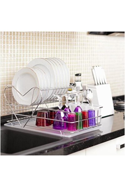 Teknotel İKİ KATLI KALPLİ TABAKLIK BULAŞIKLIK KROM KB011