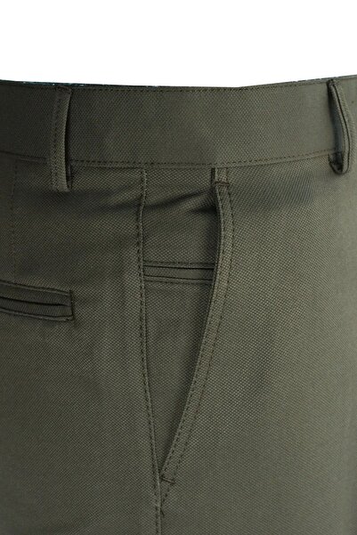 Varetta Ανδρικό παντελόνι από λινό σκούρο πράσινο κλασικό