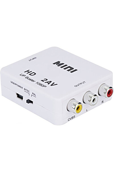 S-Line S Line HDMI To Rca Tos Av Çevirici Dönüştürücü 1080P Mini HDMI2AV Vide...