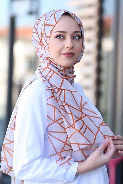 Stella Triangle Pattern Chiffon Fresh Shawl Powder