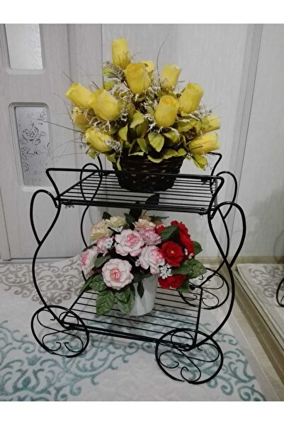 firdevsi hobi Anadolu küp 2 raflı ferforje sehpa