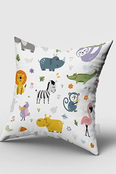 Bebemotto حيوانات سفاري لطيفة، مزدوجة الجوانب، قماش مخملي مستورد، غطاء وسادة ...