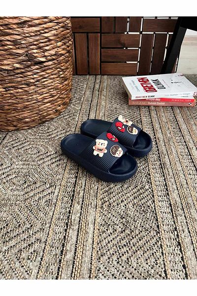 Behtah Kundura Papuci Jibbitz Fancy Gift pentru băieți din 6 piese - Sandale zilnice pentru piscină pentru grădină
