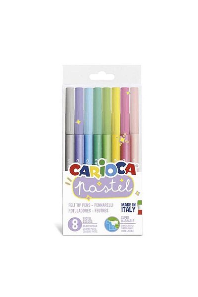 CARIOCA 8 Pack Super Felted Washable Pastel Crayons