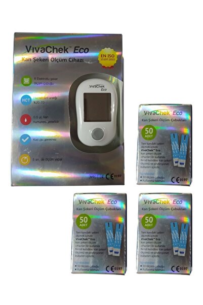 vivacheck Vivachek Kan Şekeri Ölçüm Cihazı + 150 Adet Strip
