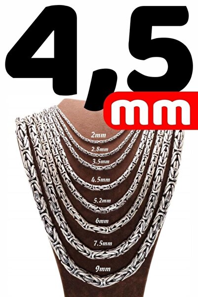 vogutima Erkek Gümüş Kolye - 4.5mm Yuvarlak Kral Model, Sevgiliye, Eşe, Babay...