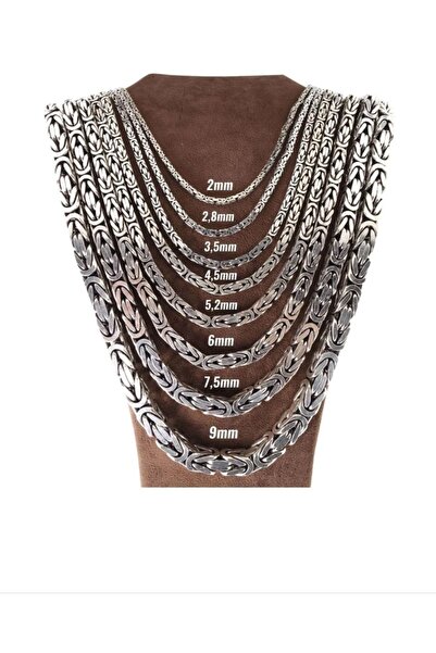 vogutima jewelery&silver by timuçin mavili Erkek Gümüş Kolye - 7.5mm Kare Kra...