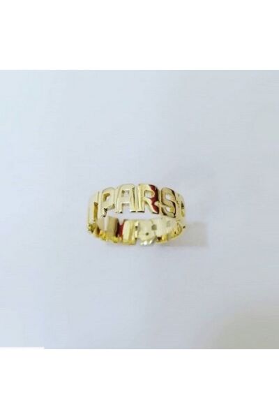 vogutima Kadın Gümüş Yüzük - Tamtur Ikili Isim Kişiye Özel Tasarım • Sevgiliye • Eşe Hediye