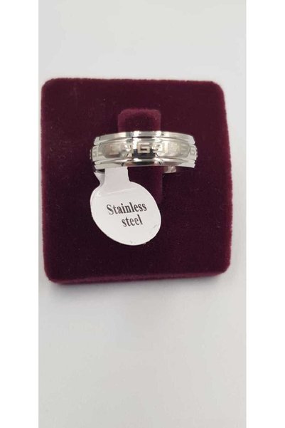 vogutima Men's and Women's Steel Ring - 6mm Greek Pattern Model, for Lover, Spouse, Promise, Engagement, Marriage Band