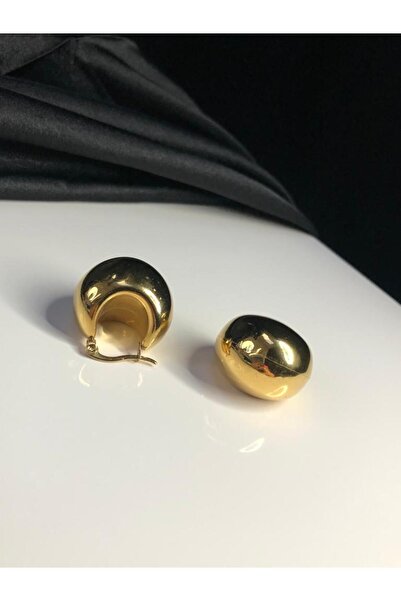 vogutima Yarım Ay Balon Bombeli Tasarım Sevgiliye,eşe,anneye,arkadaşa Hediye Çelik Küpe