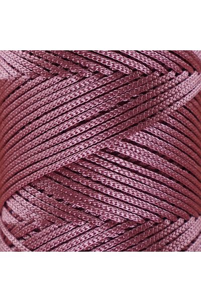 Makromecity Premium 100 Gr Πολυεστερικό Μακραμέ Σχοινί Dusty Rose 2mm - 120 M Σχοινί φορτιστή και κλωστή τσάντας