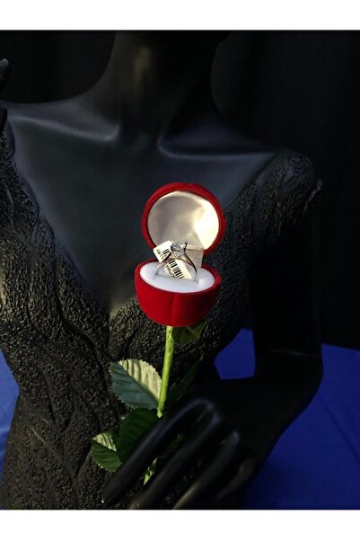 vogutima jewelery&silver by timuçin mavili Kırmızı Gül Model Tek Taş Pırlanta...