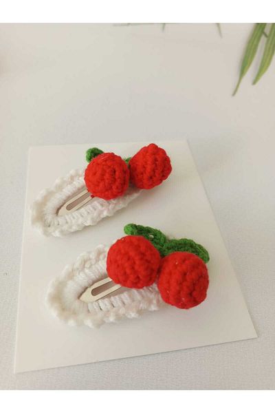 Kadın Girişimciler Atölyesi Cherry Handmade 100% Cotton 2-Piece Snap Buckle