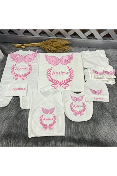 forbebis بيبي ديزاين 10 قطع مطرزة على شكل جناح خروج المستشفى