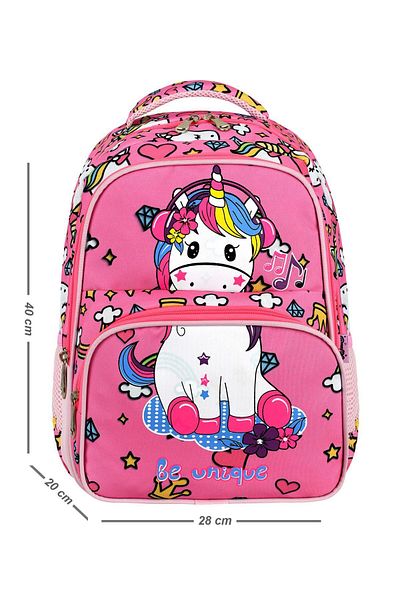 Roxy Unicorn Patterned Licensed Primary School Bag - Thermal Feeding and Pencil Case Set