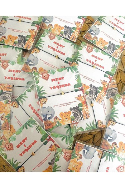 ruzaksesuar Safari Konsept Kişiye Özel Isimli Şans Bilekliği Doğum Günü Hediyesi 18 Adet