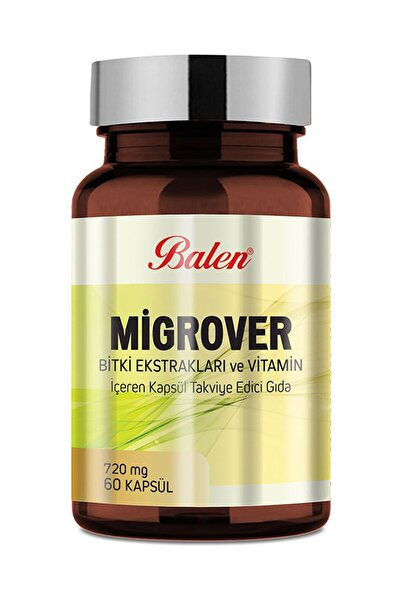 Balen Migrover 60 Capsules - Herbal Extracts and Vitamin 720 mg