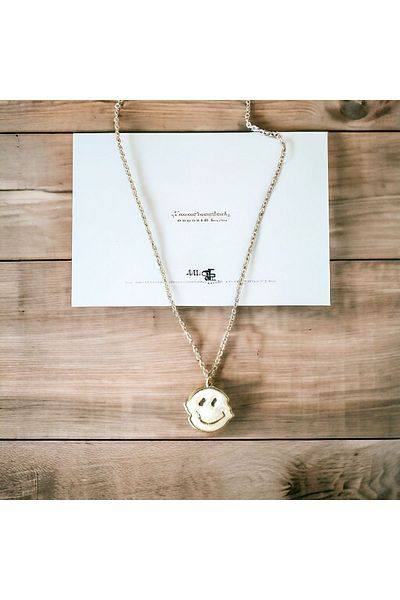 Stoneday Plated Gold Chain Necklace with White Ghost Figure