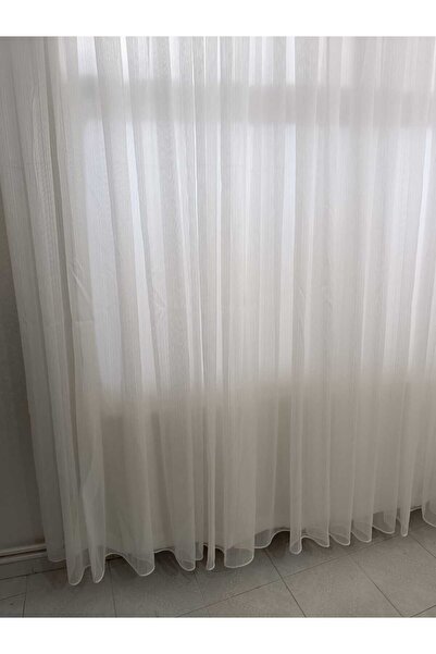 KARMAŞ HOME BEYAZ PIRLANTA TÜL PERDE (ORTA PİLE 1x2.5)