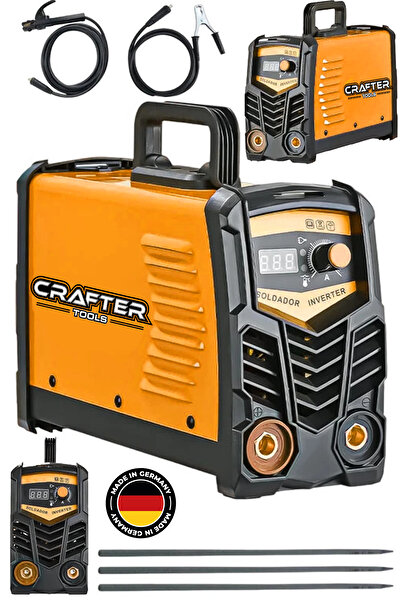 CRAFTERTOOLS Germany Profesyonel 250 Amper Bakır Sargı Dijital Göstergeli Inverter Çanta Kaynak Makinesi