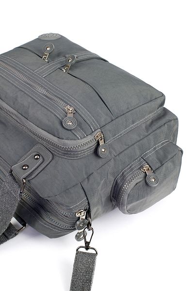 Bagson Geantă de umăr pentru femei Grey Crinkle Multi-Eye