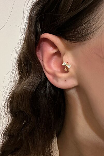 Okko Store Cerrahi Çelik Taşlı Fiyonk Halka Piercing