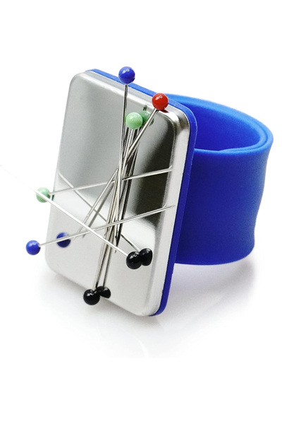 hodbehod Mavi Renk Terzi Iğnedenliği Mıknatıslı Bileklikli Kare Iğnelik Ve 25...