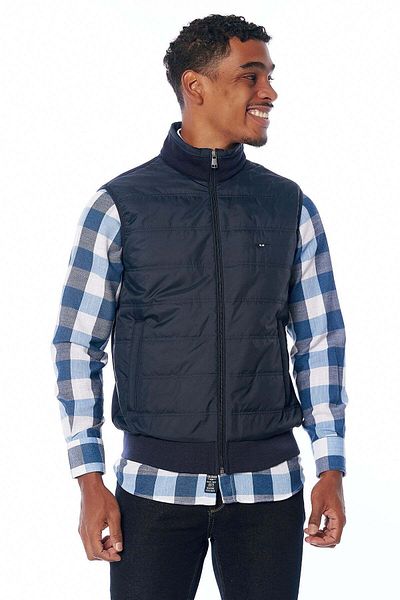 Galvanni Men's Navy Blue Vest - Farınok Navy