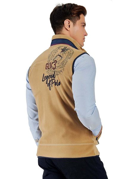 Galvanni Men's Dark Beige Vest - Taborı Warm Sand