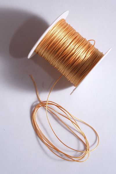 Eskişehir hobi sanat 50 Meters Gold Orange Thin Parachute String - Macrame Bracelet and Necklace Design