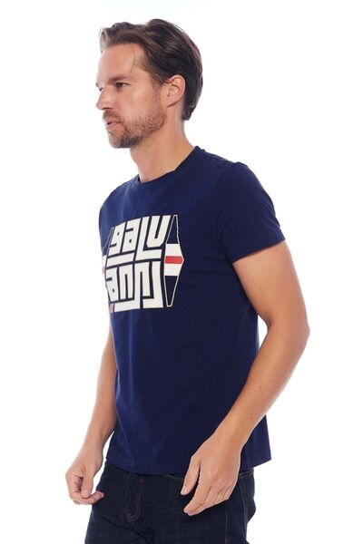 Galvanni Men's Navy Blue T-Shirt - Aleg Navy