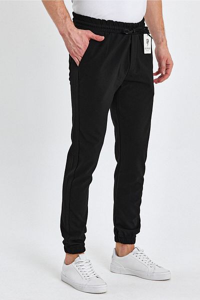wamoss Pantaloni negri de jogger slim - Jl12