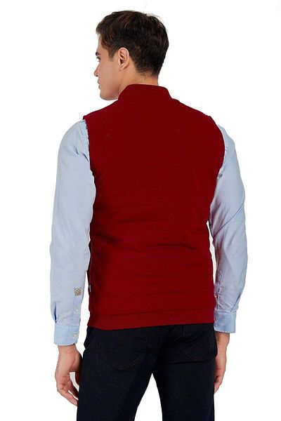 Galvanni Men's Dark Red Vest - Hıgu Dark Red