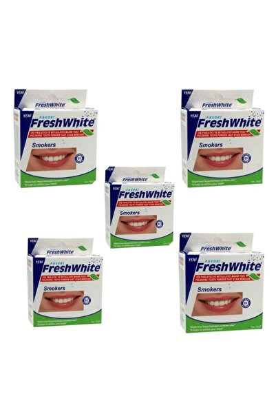 Fresh White 5 Paket Sigara Içenlere Özel Diş Beyazlatma Tozu- Diş Beyazlatıcı Toz