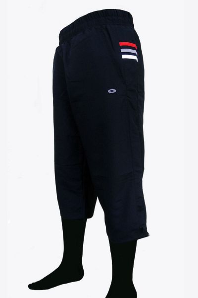 Enrico Ferry Men's Navy Blue Side Stripes Quick Drying Plus Size Capri with Pockets Edy2427l