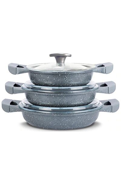 ThermoAD Granite Casting Pan Set Gray